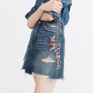 Abercrombie & Fitch | Denim Skirt | Floral Design